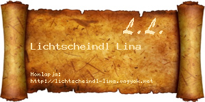Lichtscheindl Lina névjegykártya